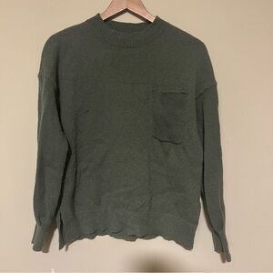 SHEIN Dark Green Crew Neck Sweater